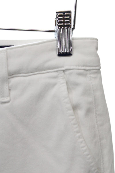 AG Unisex Chino Ankle Pants White Cotton Lyocell Stretch Inseam 26 Size 26