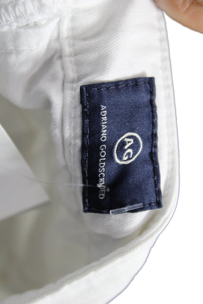 AG Unisex Chino Ankle Pants White Cotton Lyocell Stretch Inseam 26 Size 26