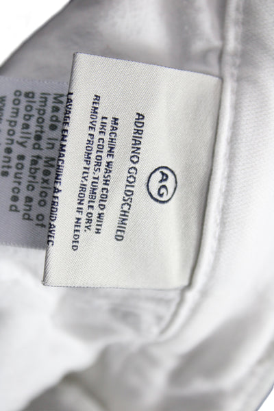 AG Unisex Chino Ankle Pants White Cotton Lyocell Stretch Inseam 26 Size 26