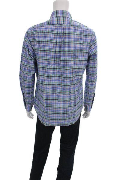 Ralph Lauren Mens Collard Cotton Plaid button up Shirt Multicolor   Size M