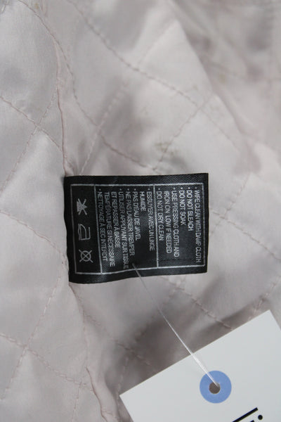 BB Dakota Women Bomber Jacket Black Zip Closure 100% Polyurethane Size S