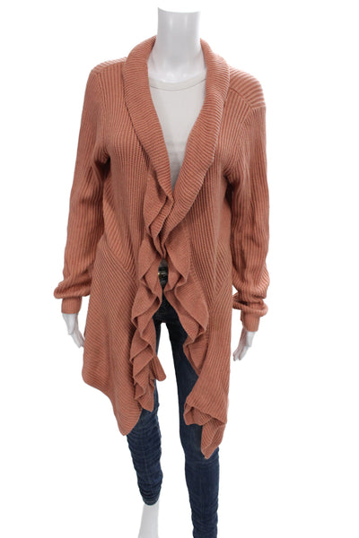 RXB Unisex Bohemian Cardigan Sweater Brown Long Sleeve Size L