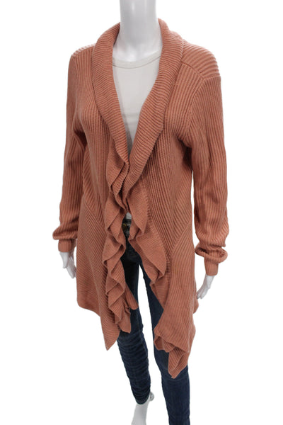 RXB Unisex Bohemian Cardigan Sweater Brown Long Sleeve Size L