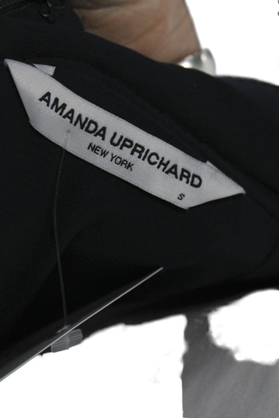 Amanda Uprichard Womens Mini Pleated Skater Skirt Dark Blue Size S