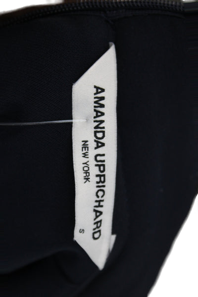 Amanda Uprichard Womens Mini Pleated Skater Skirt Dark Blue Size S
