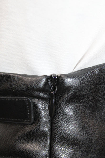 Zara Women Mini Wrap Short Skirt Black Polyester Size S