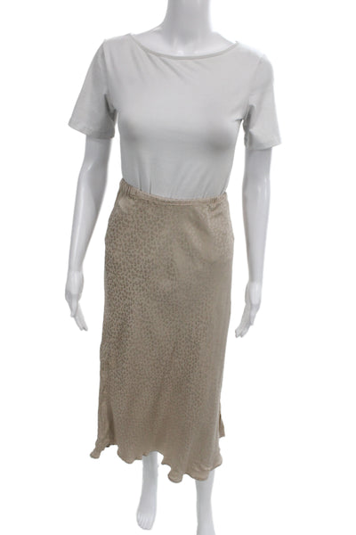 YFB Womens Beige Animal Print Long Straight Pencil Skirt Size S