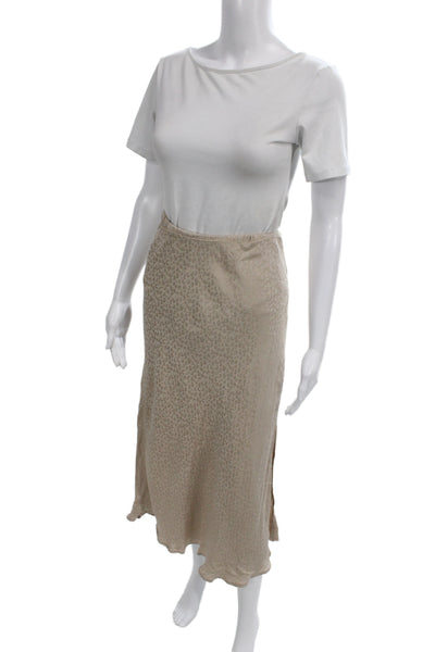 YFB Womens Beige Animal Print Long Straight Pencil Skirt Size S