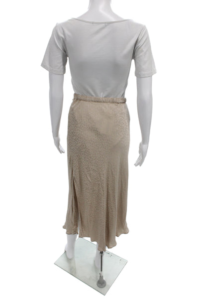 YFB Womens Beige Animal Print Long Straight Pencil Skirt Size S
