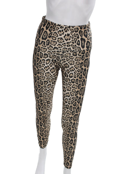 ONZIE Womens Ankle Animal Print Beige Polyester Spandex Leggings Size S