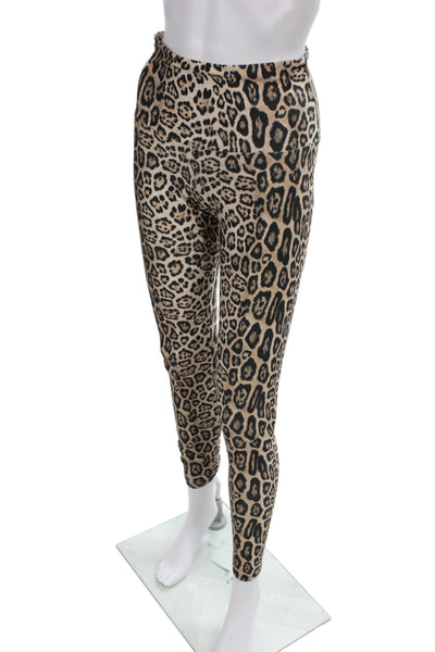 ONZIE Womens Ankle Animal Print Beige Polyester Spandex Leggings Size S