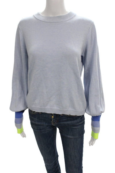 Whisper By Brodie Unisex Pullover Sweater Light Blue Long Sleeve Size S