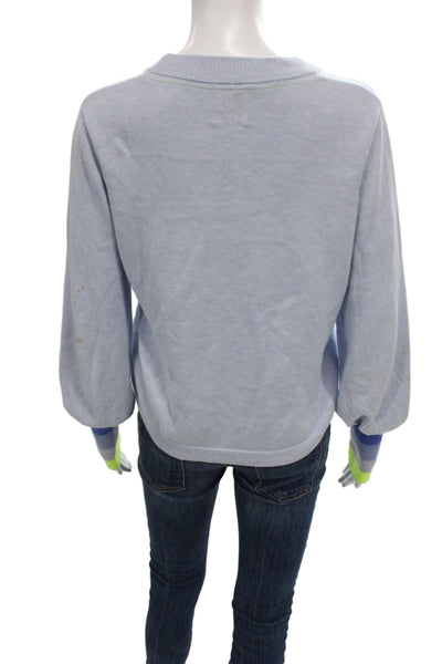 Whisper By Brodie Unisex Pullover Sweater Light Blue Long Sleeve Size S