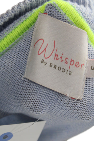 Whisper By Brodie Unisex Pullover Sweater Light Blue Long Sleeve Size S