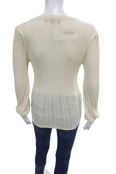 Seven Sisters Womens Pullover Sweater Long Sleeve Round Neck Beige Size XS