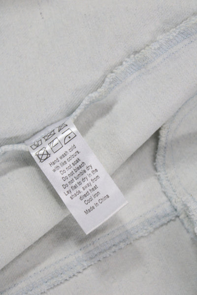 Lioness Women Mini Shirt Dress Light Blue Cotton Sleeveless 90s Size S