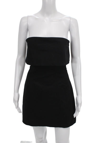Misha Women Strapless Mini Dress Black Zip Size S