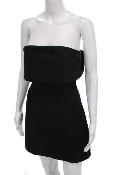 Misha Women Strapless Mini Dress Black Zip Size S