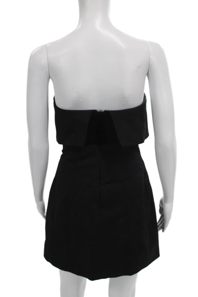 Misha Women Strapless Mini Dress Black Zip Size S