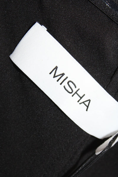 Misha Women Strapless Mini Dress Black Zip Size S