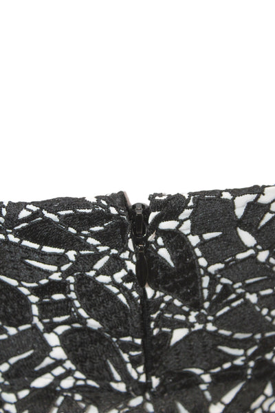 Michael Michael Kors Womens Black Floral Lace Sleeveless Square Neck Top Size 2
