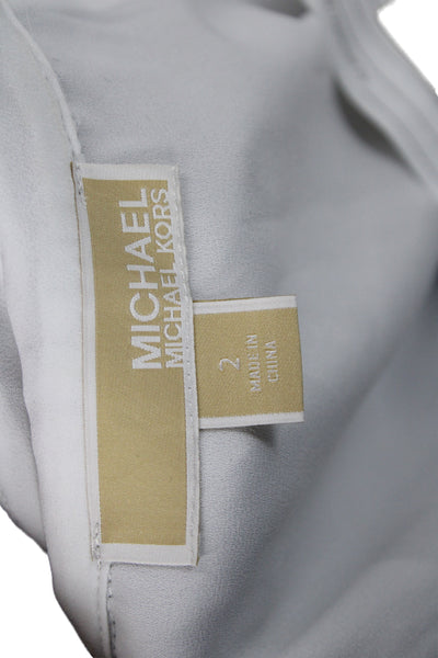 Michael Michael Kors Womens Black Floral Lace Sleeveless Square Neck Top Size 2