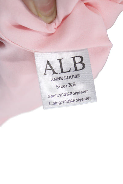 ALB By Anne Louise Womens Maxi Slip Dress Pink V-Neck Sleeveless Boho Size XS