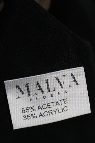 Malva Florea Women Mini Dress Black Sleeveless Zip Above Knee Size XS