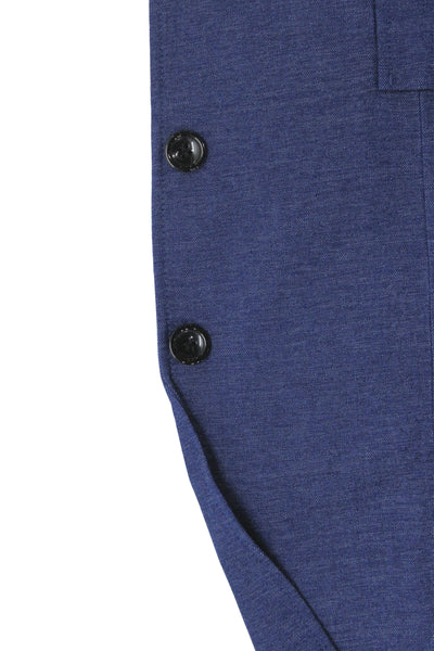 Grace Karin Mens Blazer Blue Collared Button Long Sleeve Solid Classic Size L