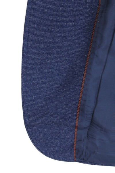 Grace Karin Mens Blazer Blue Collared Button Long Sleeve Solid Classic Size L