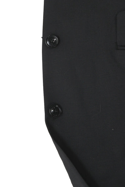 Calvin Klein Mens Black Classic Wool Blend Suit Jacket Collared Button Size 42