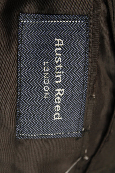 Austin Reed Mens Dark Gray Striped Wool Suit Jacket Size 41