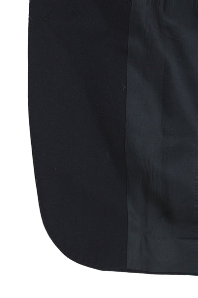 Oscar de la Renta Mens Blazer Dark Blue Wool Collared Button Solid Size 40