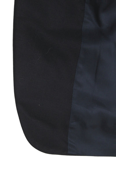 Super 110's Mens Dark Blue Wool Classic Blazer Button Long Sleeve Size 44