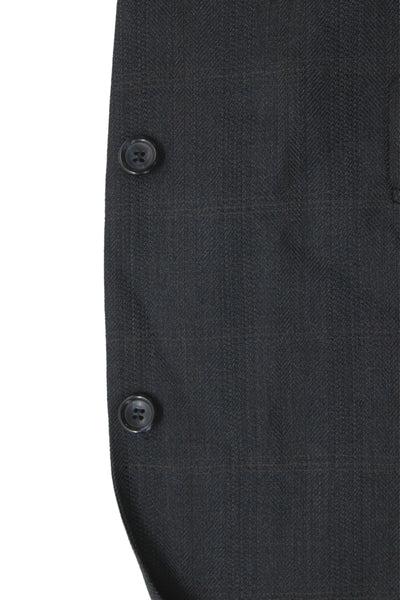 Joseph & Feiss Mens 2 Piece Dark Gray Herringbone Suit Jacket Size 42