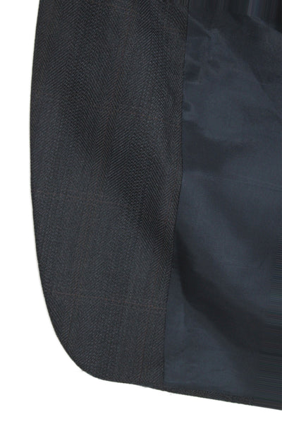 Joseph & Feiss Mens 2 Piece Dark Gray Herringbone Suit Jacket Size 42