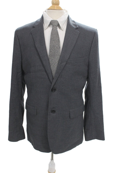 RW&CO. Men's Dark Gray Classic Suit Jacket Polyester Viscose Size 42