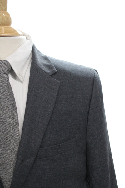 RW&CO. Men's Dark Gray Classic Suit Jacket Polyester Viscose Size 42