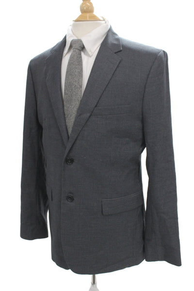 RW&CO. Men's Dark Gray Classic Suit Jacket Polyester Viscose Size 42