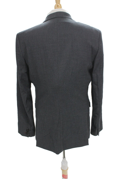 RW&CO. Men's Dark Gray Classic Suit Jacket Polyester Viscose Size 42