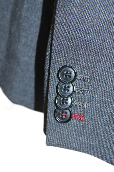 RW&CO. Men's Dark Gray Classic Suit Jacket Polyester Viscose Size 42