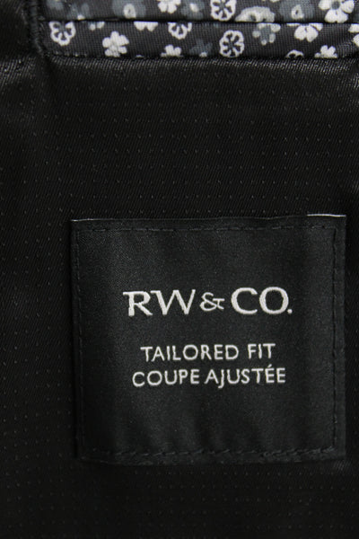 RW&CO. Men's Dark Gray Classic Suit Jacket Polyester Viscose Size 42