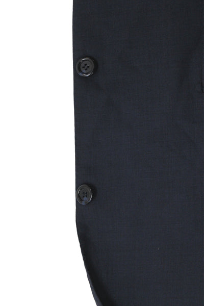 Byron Mens Dark Blue Classic Blazer Button Front Long Sleeve Size 44