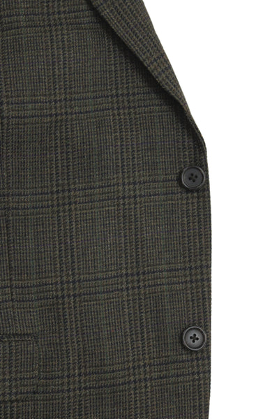 Lauren Ralph Lauren Mens Brown Plaid Wool Sport Coat Collared Size 43