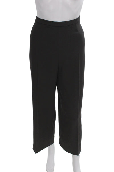 Max Mara Women Cropped Dress Pants Black Triacetate Blend Size 12