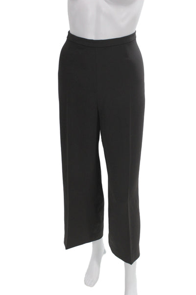 Max Mara Women Cropped Dress Pants Black Triacetate Blend Size 12