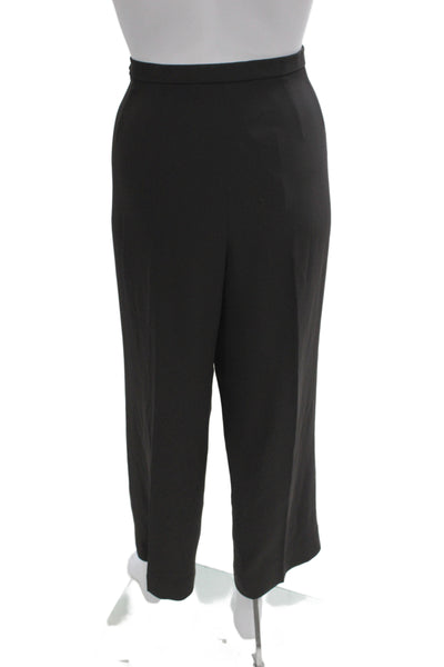 Max Mara Women Cropped Dress Pants Black Triacetate Blend Size 12