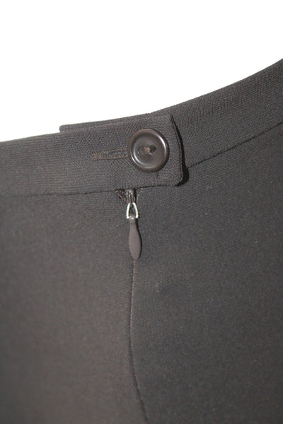 Max Mara Women Cropped Dress Pants Black Triacetate Blend Size 12