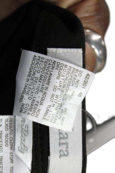 Max Mara Women Cropped Dress Pants Black Triacetate Blend Size 12