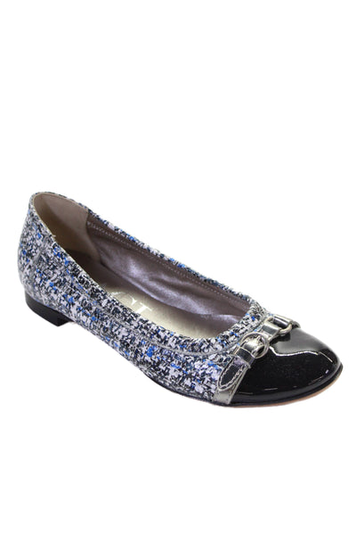 AGL Attilio Giusti Leombruni Womens Cap Toe Ballet Flats Blue Black Size 37 7